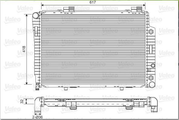 Valeo 731805 - Radiateur, refroidissement du moteur cwaw.fr