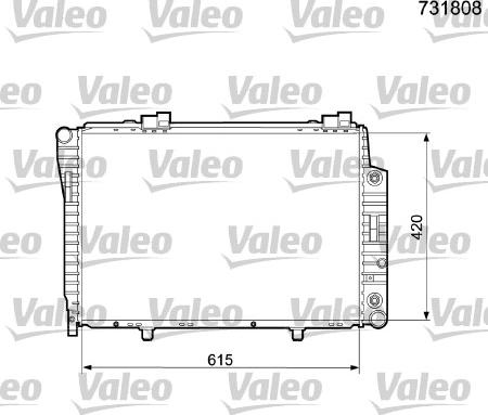 Valeo 731808 - Radiateur, refroidissement du moteur cwaw.fr