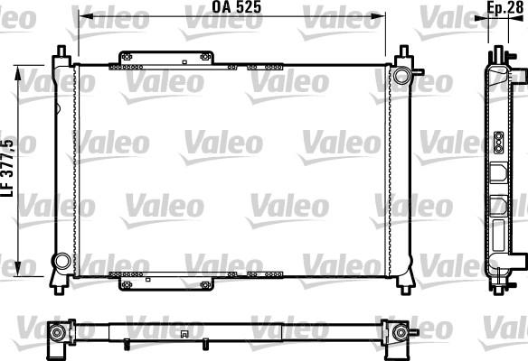 Valeo 731816 - Radiateur, refroidissement du moteur cwaw.fr