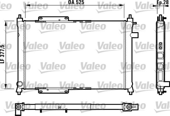 Valeo 731818 - Radiateur, refroidissement du moteur cwaw.fr