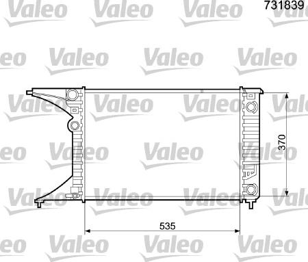 Valeo 731839 - Radiateur, refroidissement du moteur cwaw.fr