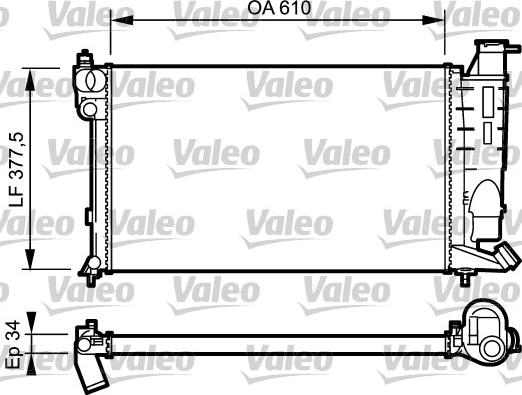 Valeo 731389 - Radiateur, refroidissement du moteur cwaw.fr