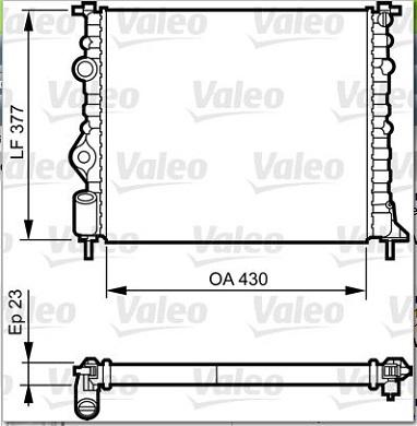 Valeo 731378 - Radiateur, refroidissement du moteur cwaw.fr