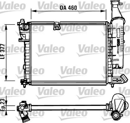 Valeo 731295 - Radiateur, refroidissement du moteur cwaw.fr