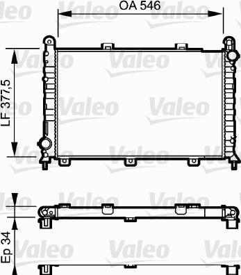 Valeo 731251 - Radiateur, refroidissement du moteur cwaw.fr