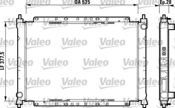 Valeo 731209 - Radiateur, refroidissement du moteur cwaw.fr