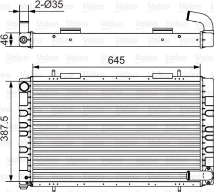 Valeo 731235 - Radiateur, refroidissement du moteur cwaw.fr