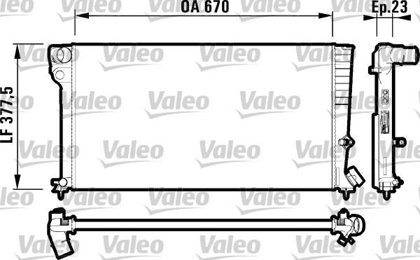 Valeo 731744 - Radiateur, refroidissement du moteur cwaw.fr