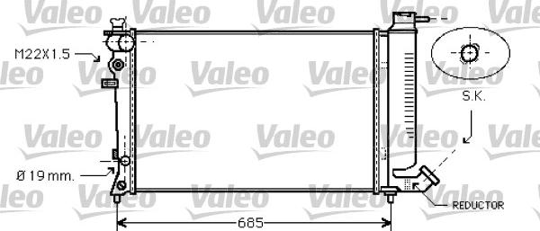 Valeo 731754 - Radiateur, refroidissement du moteur cwaw.fr