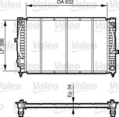 Valeo 731756 - Radiateur, refroidissement du moteur cwaw.fr