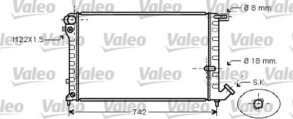 Valeo 731752 - Radiateur, refroidissement du moteur cwaw.fr