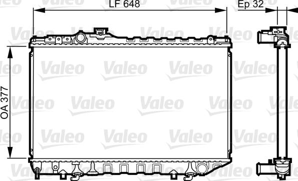 Valeo 731716 - Radiateur, refroidissement du moteur cwaw.fr