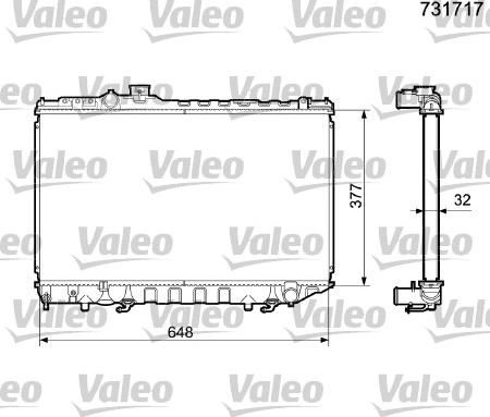 Valeo 731717 - Radiateur, refroidissement du moteur cwaw.fr