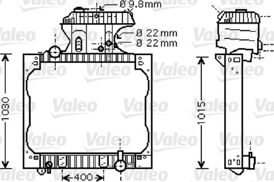 Valeo 733429 - Radiateur, refroidissement du moteur cwaw.fr