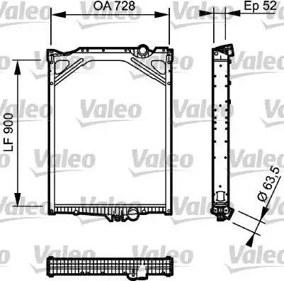 Valeo 733504 - Radiateur, refroidissement du moteur cwaw.fr