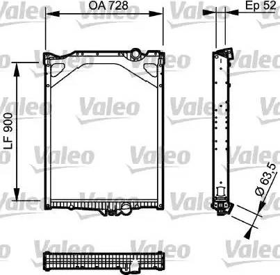 Valeo 733500 - Radiateur, refroidissement du moteur cwaw.fr