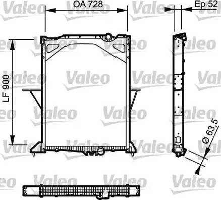 Valeo 733502 - Radiateur, refroidissement du moteur cwaw.fr