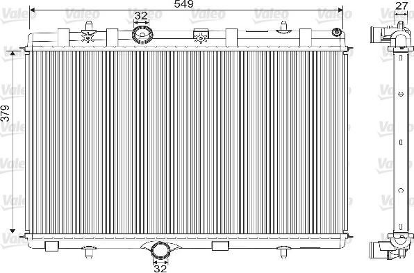 Valeo 733101 - Radiateur, refroidissement du moteur cwaw.fr