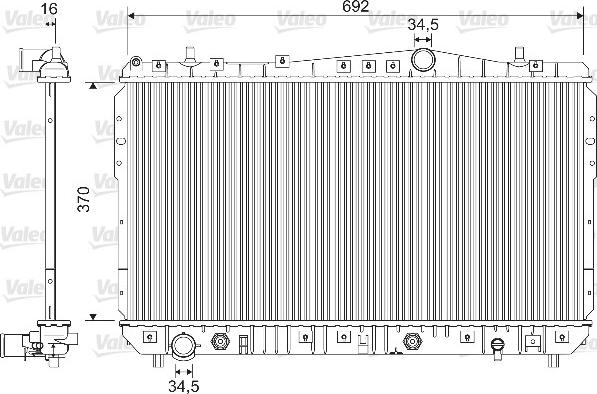 Valeo 733128 - Radiateur, refroidissement du moteur cwaw.fr