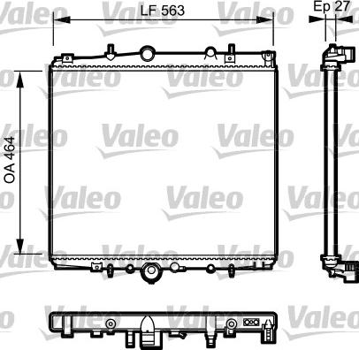 Valeo 732944 - Radiateur, refroidissement du moteur cwaw.fr