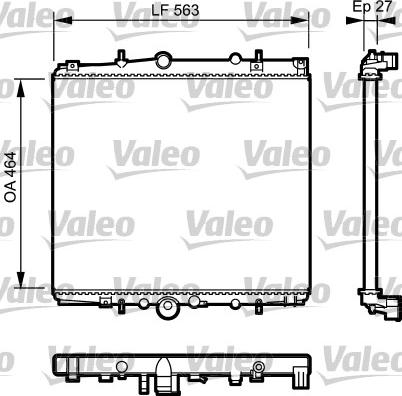 Valeo 732945 - Radiateur, refroidissement du moteur cwaw.fr