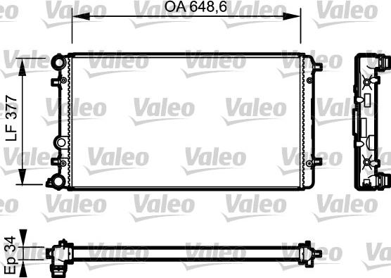 Valeo 732957 - Radiateur, refroidissement du moteur cwaw.fr