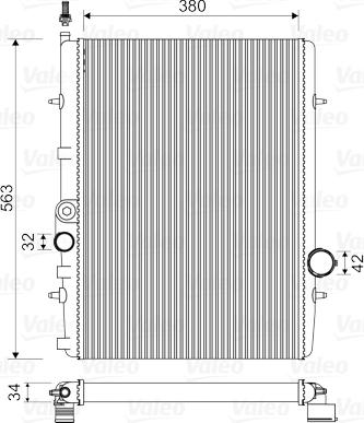 Valeo 732906 - Radiateur, refroidissement du moteur cwaw.fr