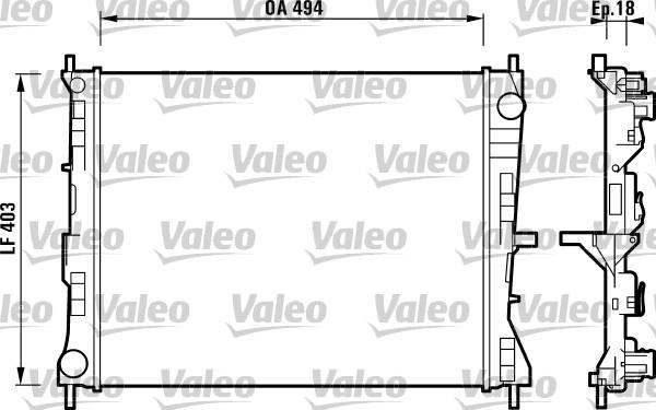 Valeo 732903 - Radiateur, refroidissement du moteur cwaw.fr