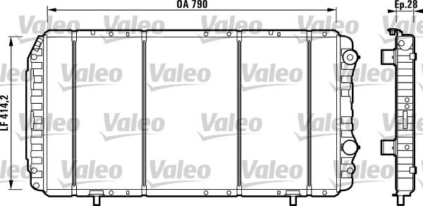 Valeo 732914 - Radiateur, refroidissement du moteur cwaw.fr