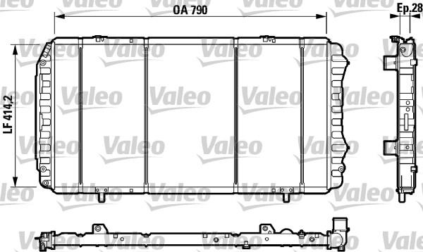 Valeo 732922 - Radiateur, refroidissement du moteur cwaw.fr