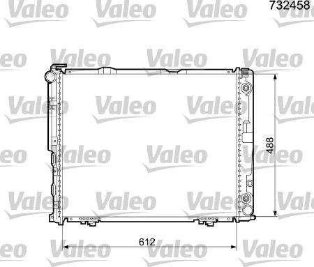 Valeo 732458 - Radiateur, refroidissement du moteur cwaw.fr