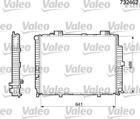 Valeo 732462 - Radiateur, refroidissement du moteur cwaw.fr