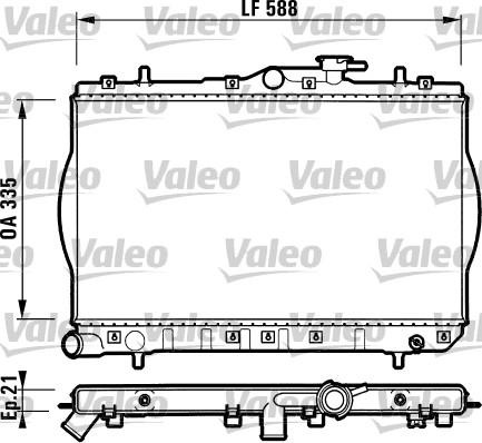 Valeo 732488 - Radiateur, refroidissement du moteur cwaw.fr