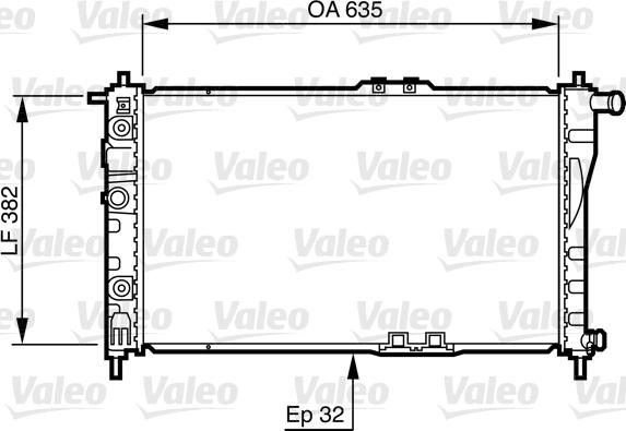 Valeo 732483 - Radiateur, refroidissement du moteur cwaw.fr