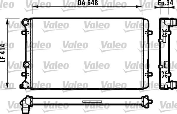 Valeo 732427 - Radiateur, refroidissement du moteur cwaw.fr