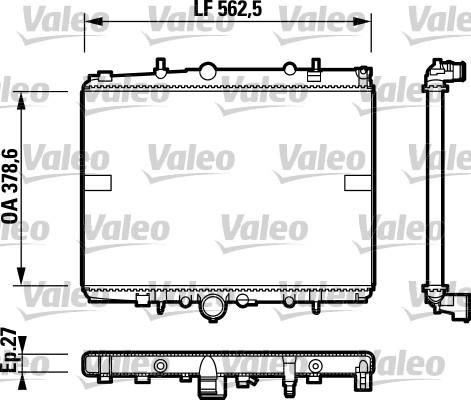 Valeo 732599 - Radiateur, refroidissement du moteur cwaw.fr