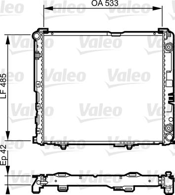 Valeo 732591 - Radiateur, refroidissement du moteur cwaw.fr