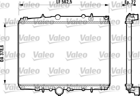 Valeo 732598 - Radiateur, refroidissement du moteur cwaw.fr