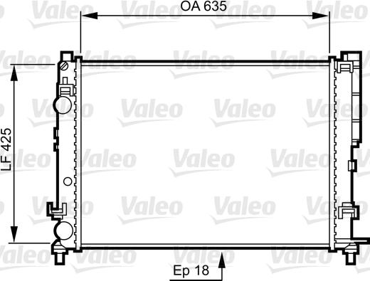 Valeo 732544 - Radiateur, refroidissement du moteur cwaw.fr