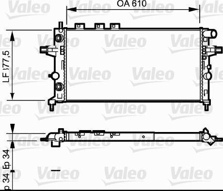 Valeo 732548 - Radiateur, refroidissement du moteur cwaw.fr