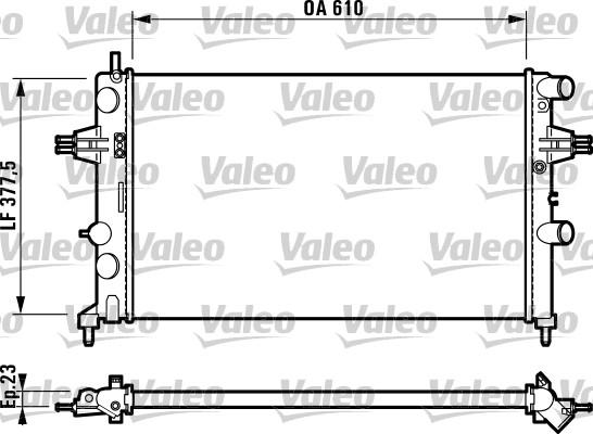 Valeo 732551 - Radiateur, refroidissement du moteur cwaw.fr