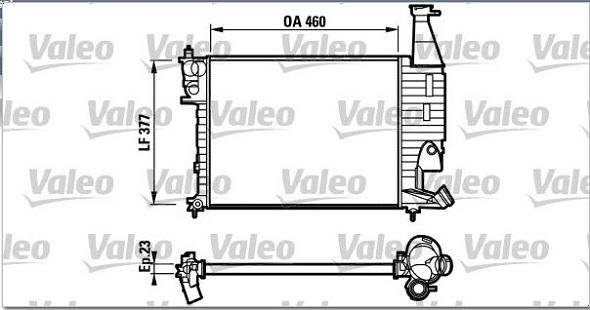 Valeo 732564 - Radiateur, refroidissement du moteur cwaw.fr