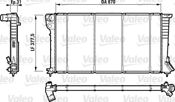 Valeo 732565 - Radiateur, refroidissement du moteur cwaw.fr