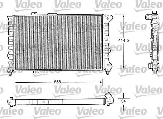 Valeo 732505 - Radiateur, refroidissement du moteur cwaw.fr