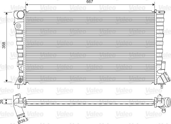 Valeo 732518 - Radiateur, refroidissement du moteur cwaw.fr