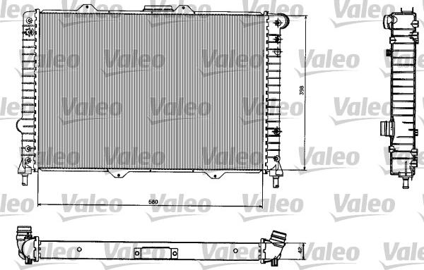 Valeo 732584 - Radiateur, refroidissement du moteur cwaw.fr