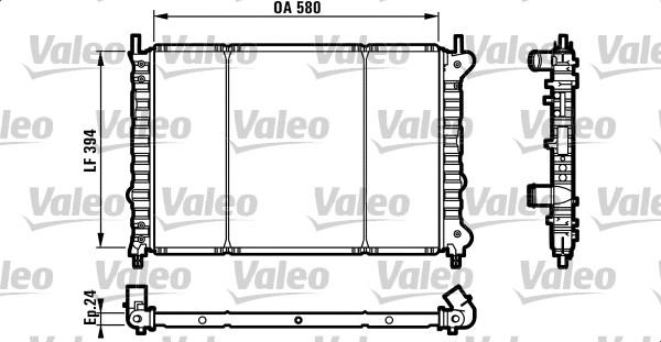 Valeo 732583 - Radiateur, refroidissement du moteur cwaw.fr