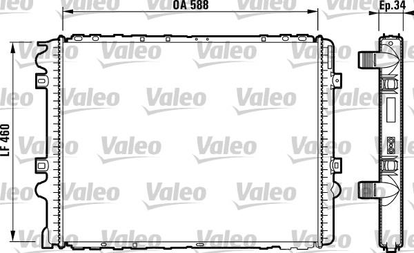 Valeo 732570 - Radiateur, refroidissement du moteur cwaw.fr