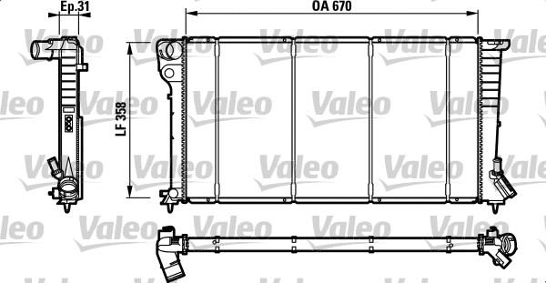 Valeo 732577 - Radiateur, refroidissement du moteur cwaw.fr