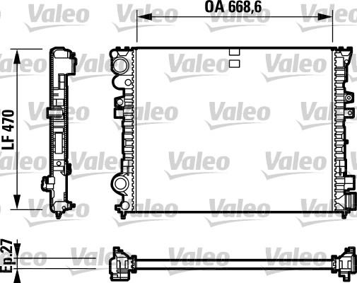 Valeo 732692 - Radiateur, refroidissement du moteur cwaw.fr